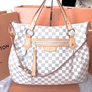 HUGE 🌺🌺 RETIRED 🌺🌺 Louis Vuitton Damier Azur EVORA